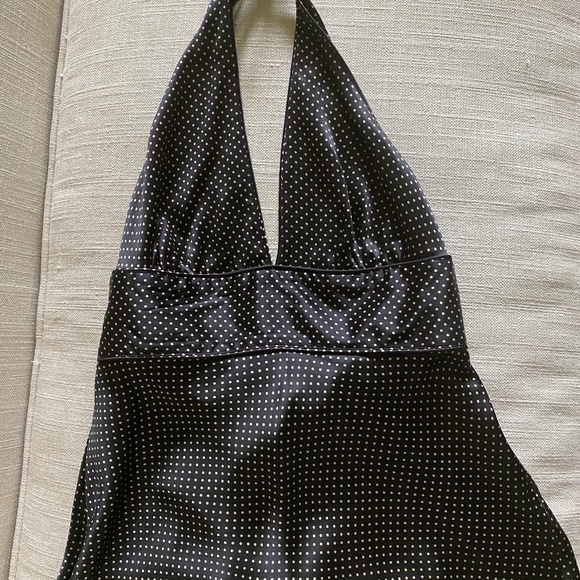 J Crew Polka Dot Halter Silk Top - Picture 1 of 4
